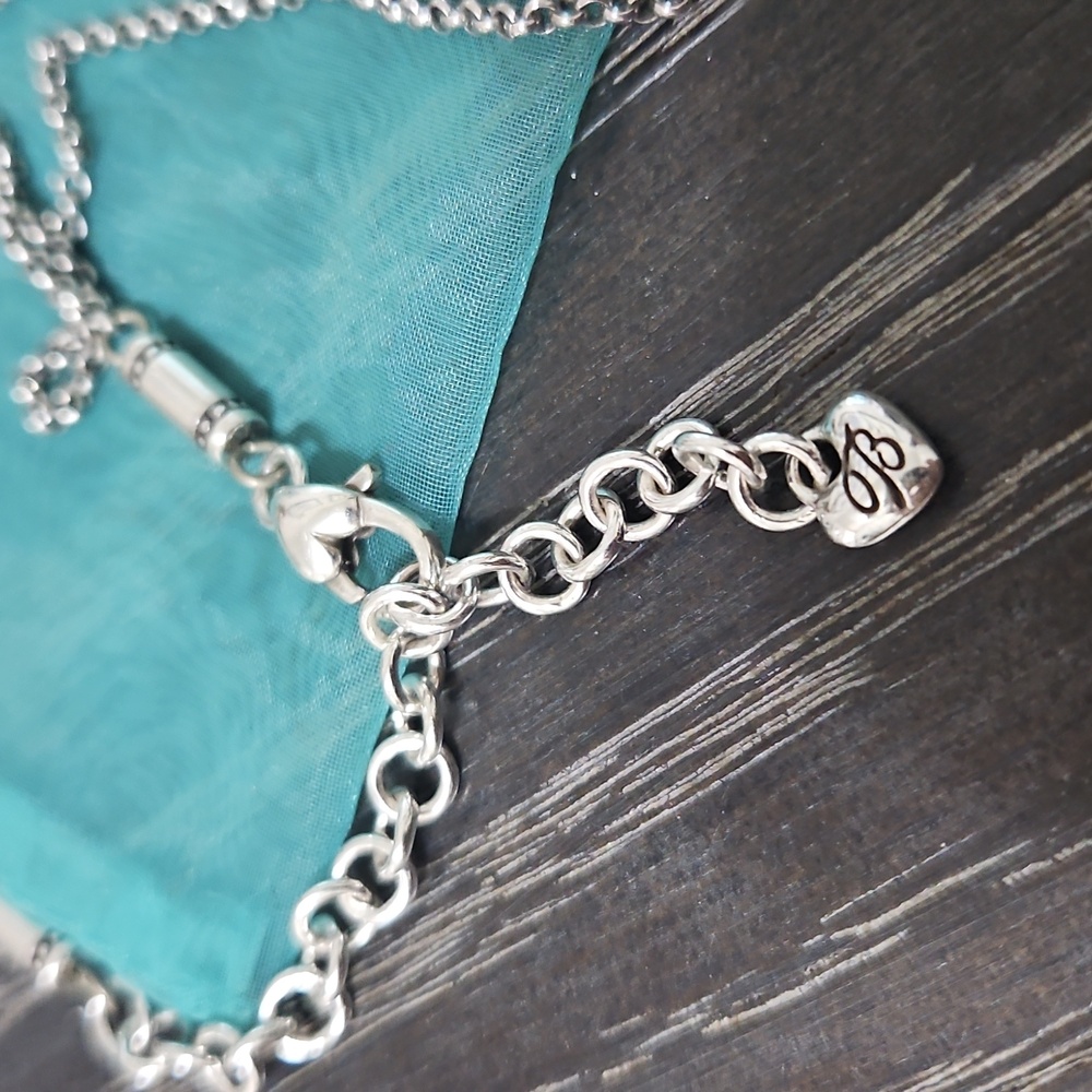 Brighton Silver and Pink Heart Pendant Necklace - Picture 3 of 4